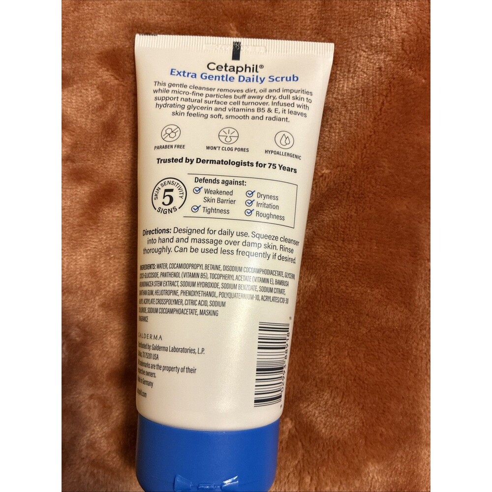 Cetaphil Exfoliating Face Wash Extra Gentle Daily Face Scrub Normal To Oily 6oz - Picture 2 of 5